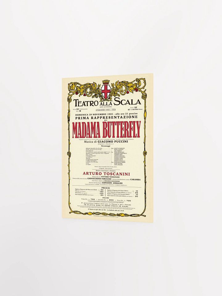 Vintage-Style La Scala Madame Butterfly Opera Poster product image (2)