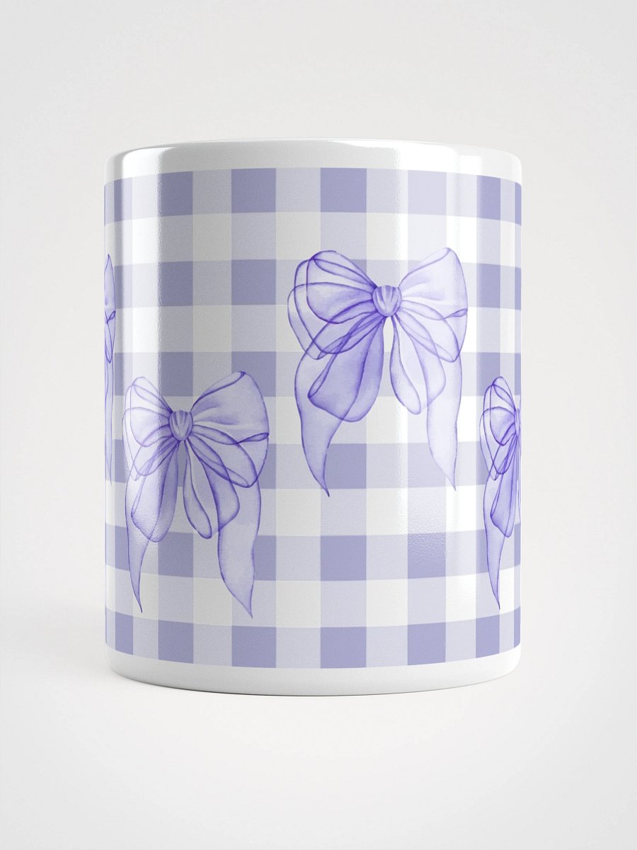 Mug Blanc Vichy Revisité - Mauve Clair- Cadeau Style Chic et Poétique product image (5)