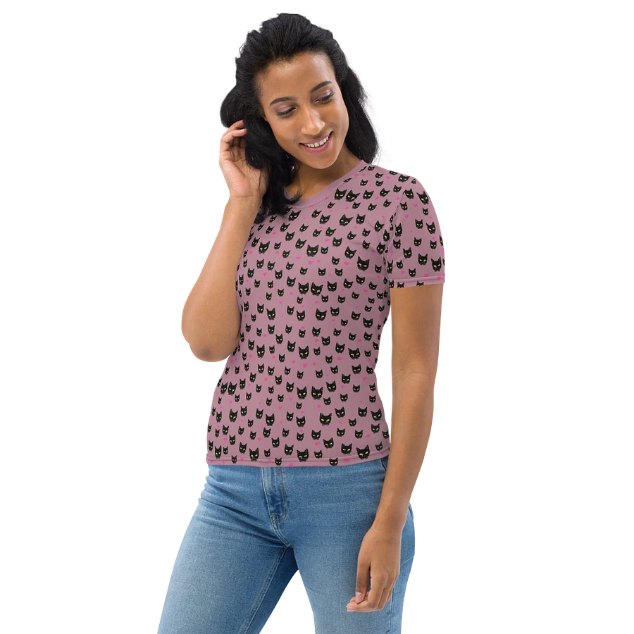 'Mauve Kitty Dots' Women's Poly Tee product image (2)