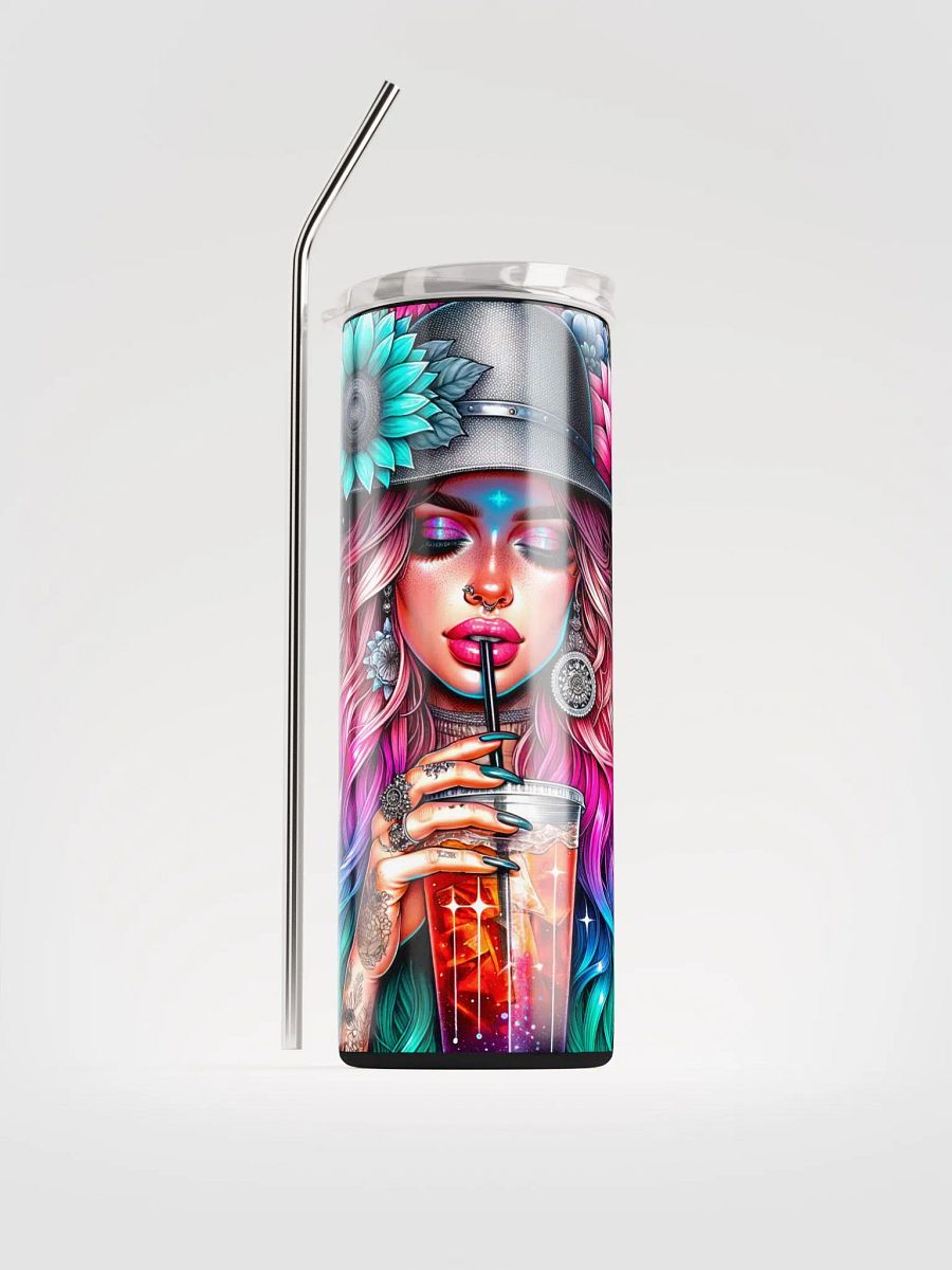 Just A Girl Who Loves Iced Tea Floral Fantasy Stainless Steel Tumbler product image (4)