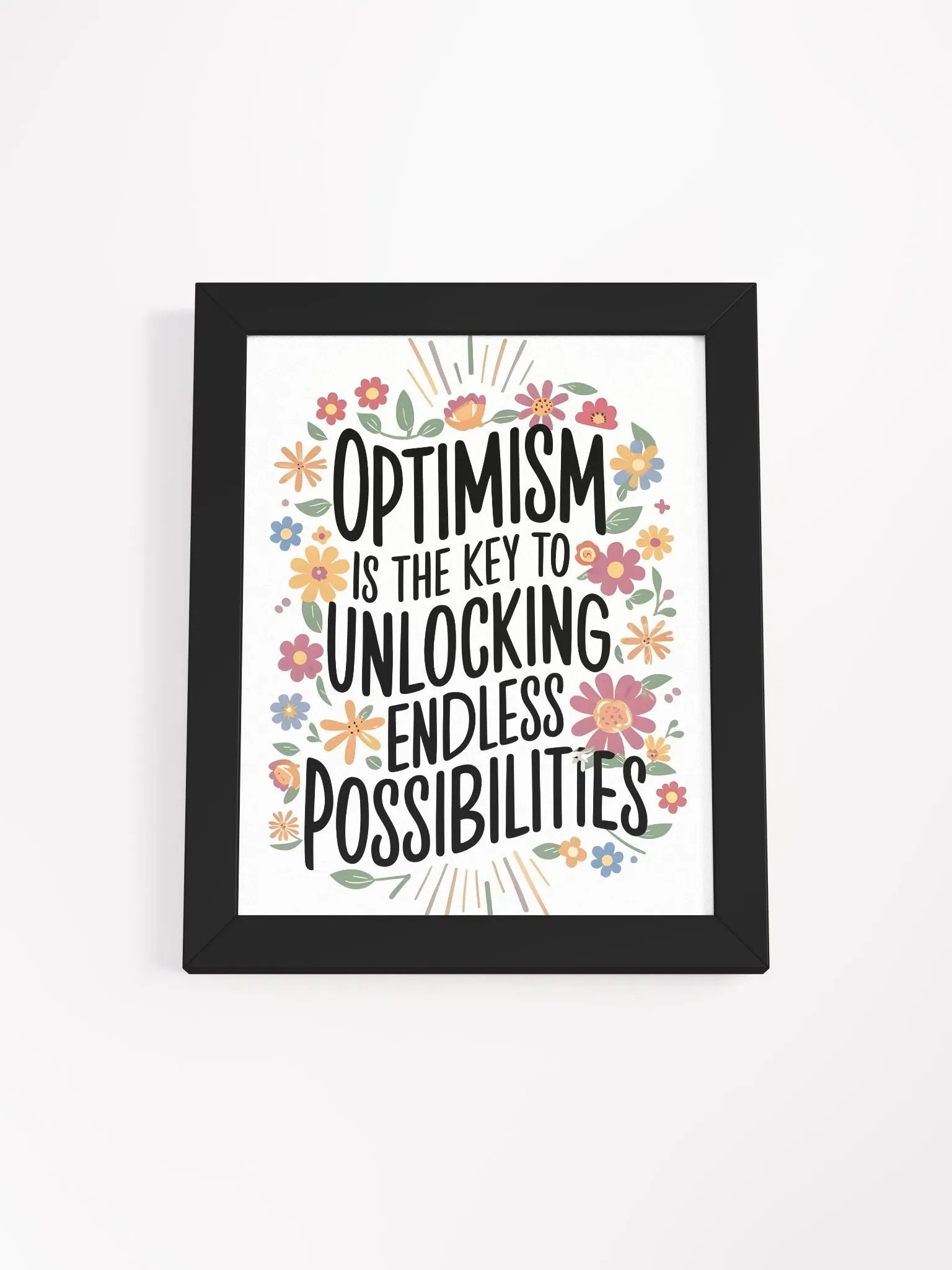 Optimism Key Floral Poster Wall art product image (1)