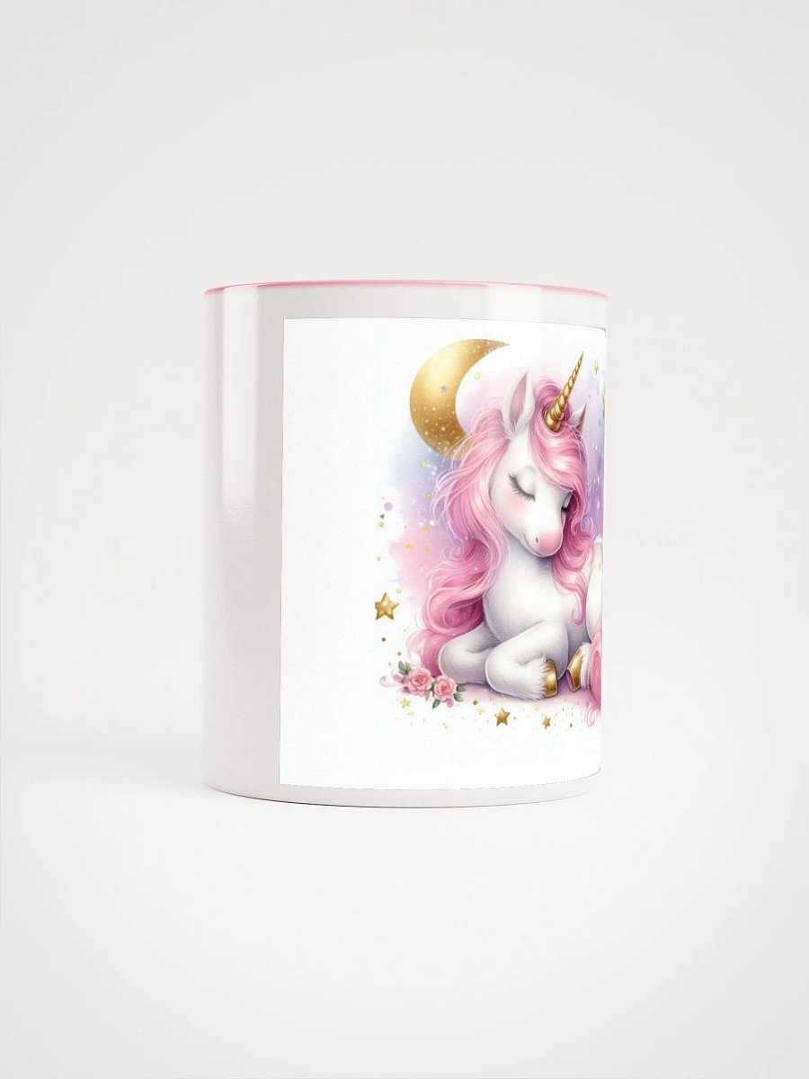 Ceramic Mug with Color Inside ( golden unicorn) product image (5)