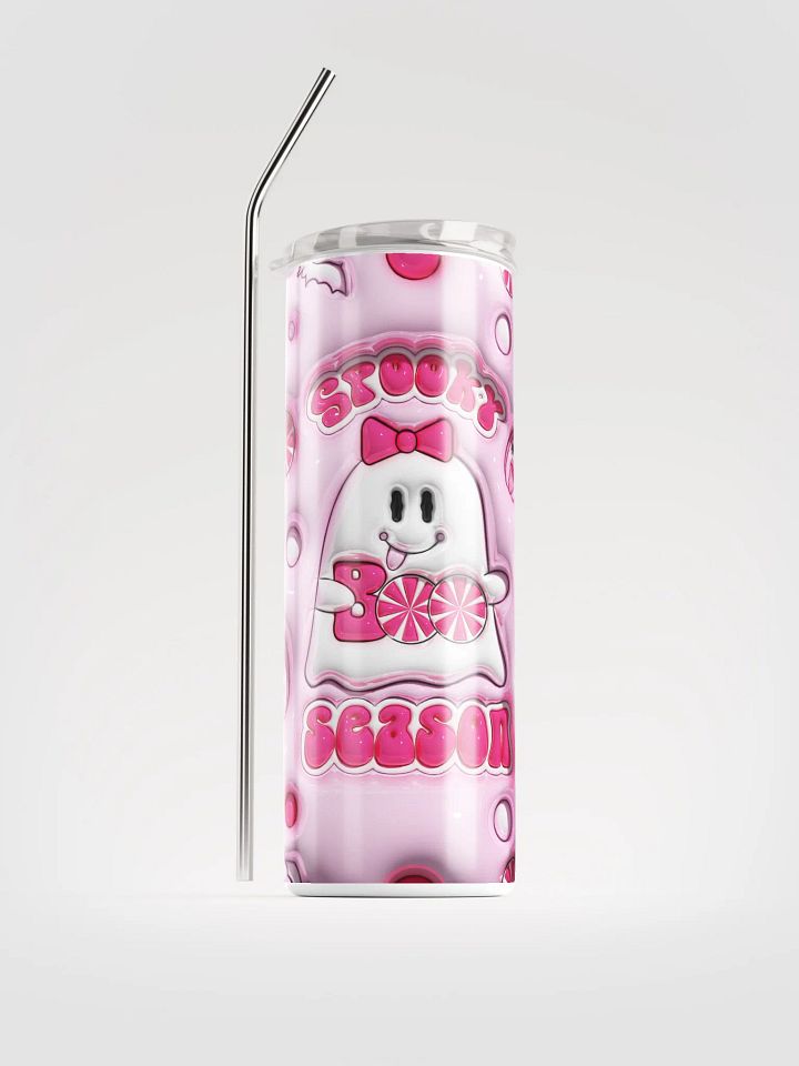 Boo-tiful Pink Halloween Stainless Steel Tumbler product image (1)