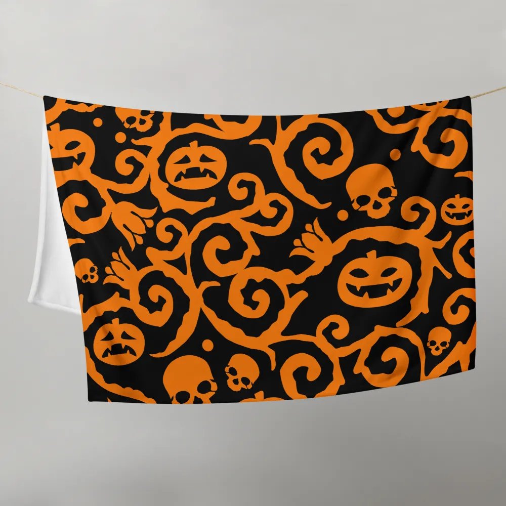 Scary Pumpkins Skull Blanket product image (11)