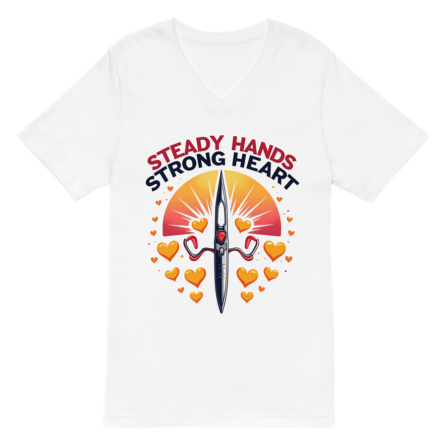 Steady Hands Strong Heart Rowing Boat V-Neck Tee product image (2)