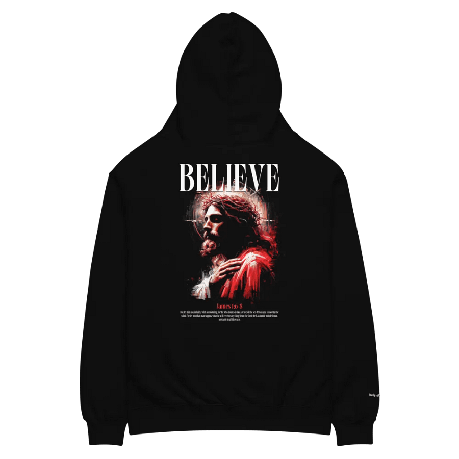Believe Jesus Embroidered Hoodie product image (4)
