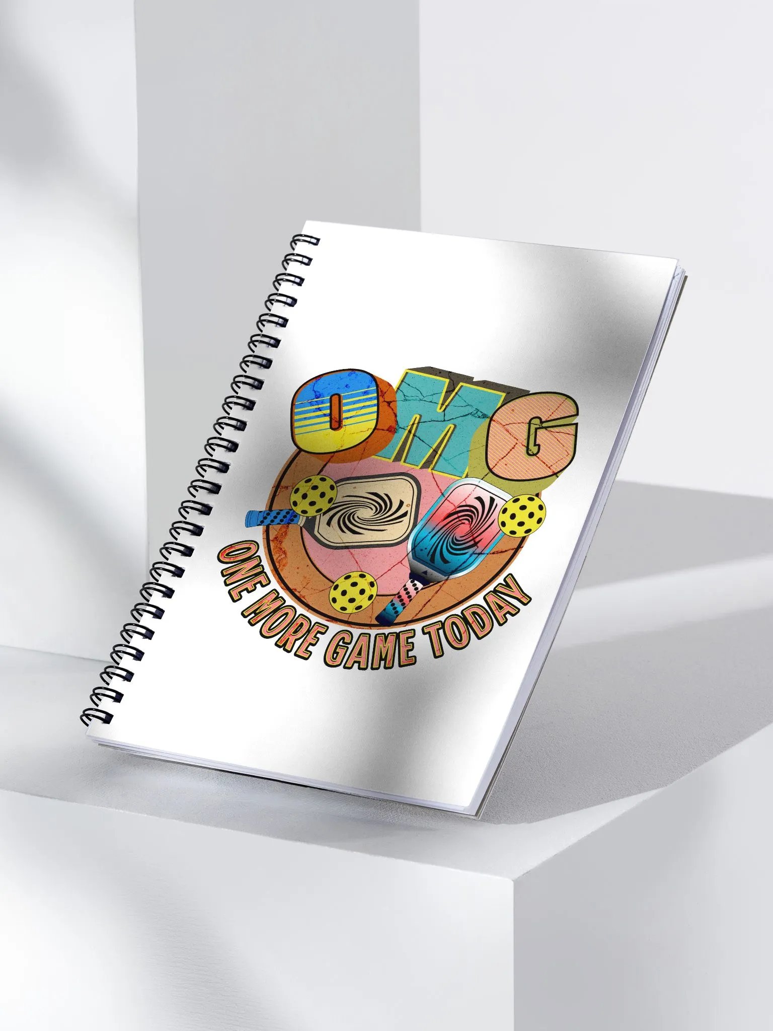 OMG One More Game Today Pickleball Spiral Notebook product image (3)