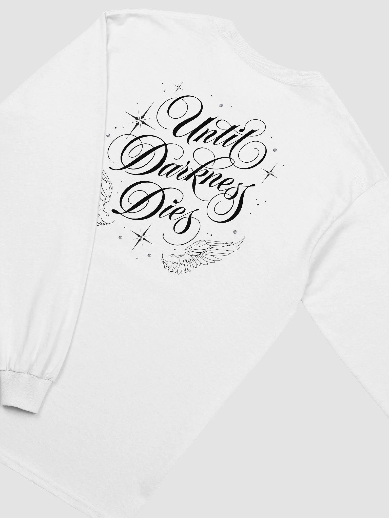 Until Darkness Dies (wings design) Cotton Long Sleeve T-Shirt product image (4)