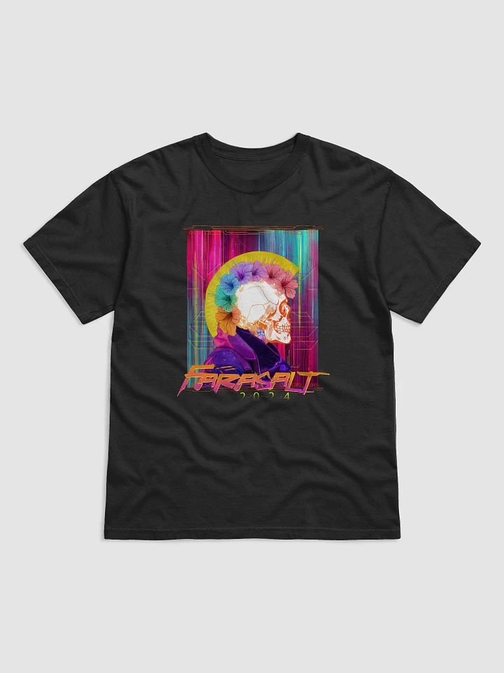 Cyberpunk 2024 Flower Skull Mohawk T-Shirt product image (1)