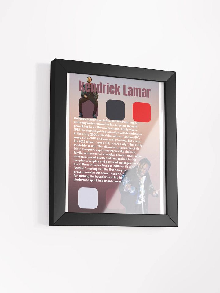 (8x10in) Kendrick Lamar: Framed Matte Poster product image (2)