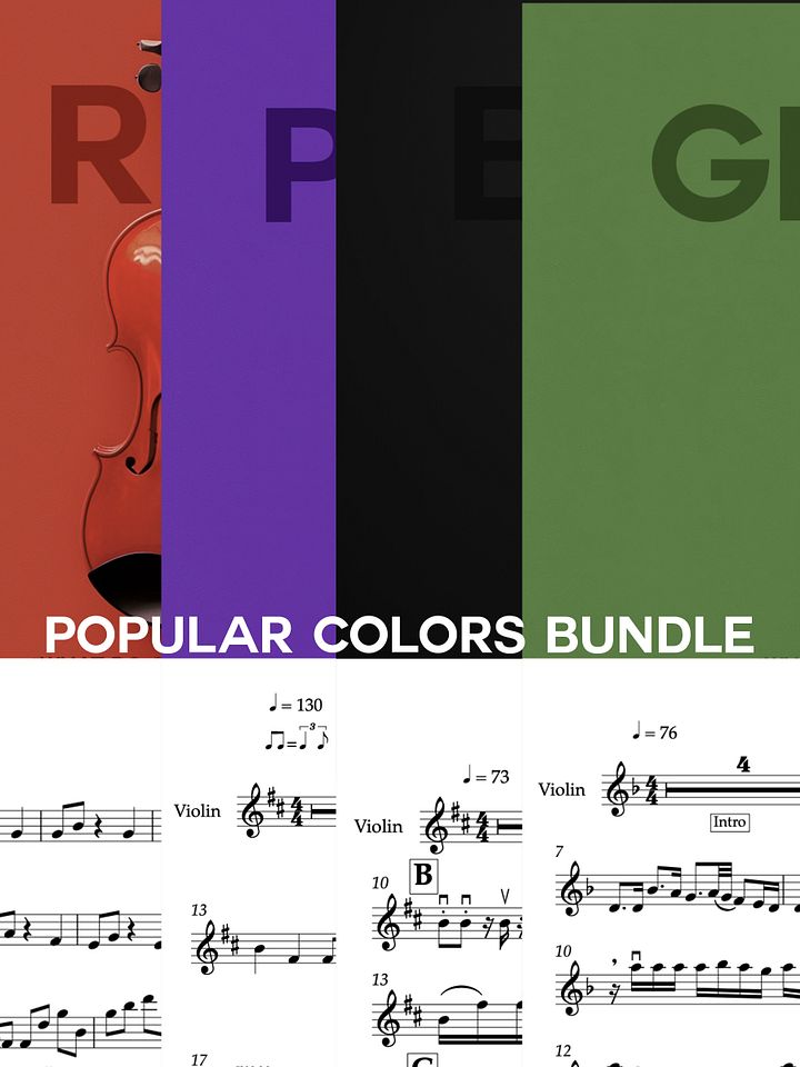 Popular COLORS - Sheet Music (4 Song Bundle) product image (1)