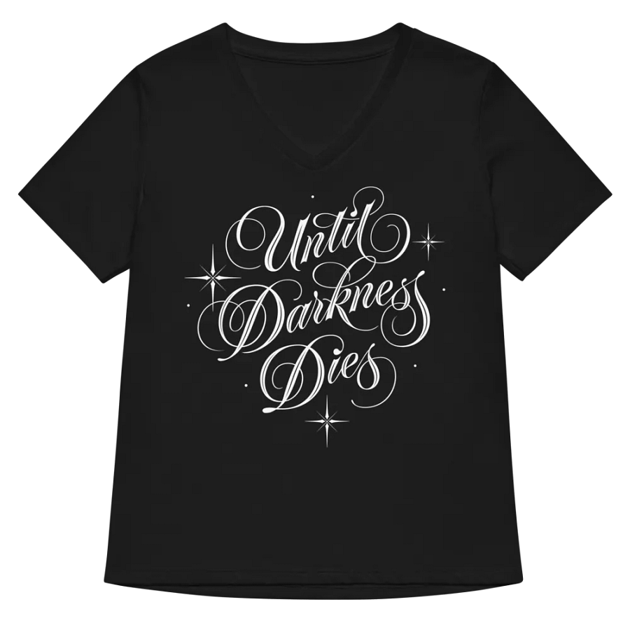 Until Darkness Dies (simple design) Bella+Canvas Women's Relaxed V-Neck T-Shirt product image (3)