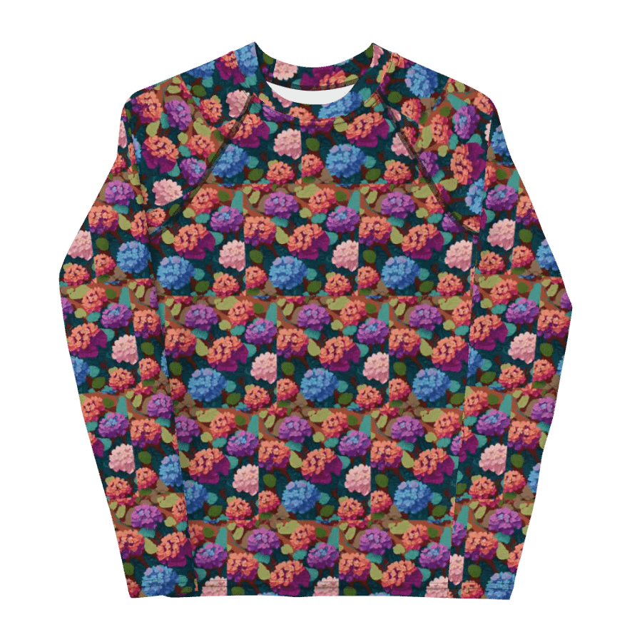 Escape the Ordinary in Vibrant Comfort: All-Over Print Rash Guard product image (9)