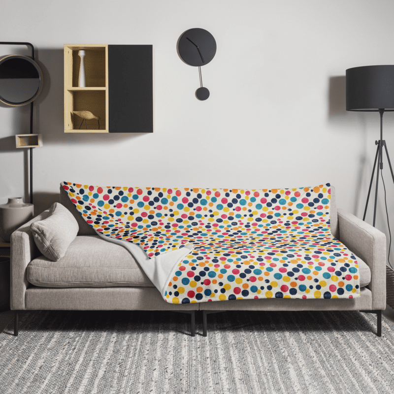 Polka Dot Illusion Vintage Retro Throw Blanket product image (1)