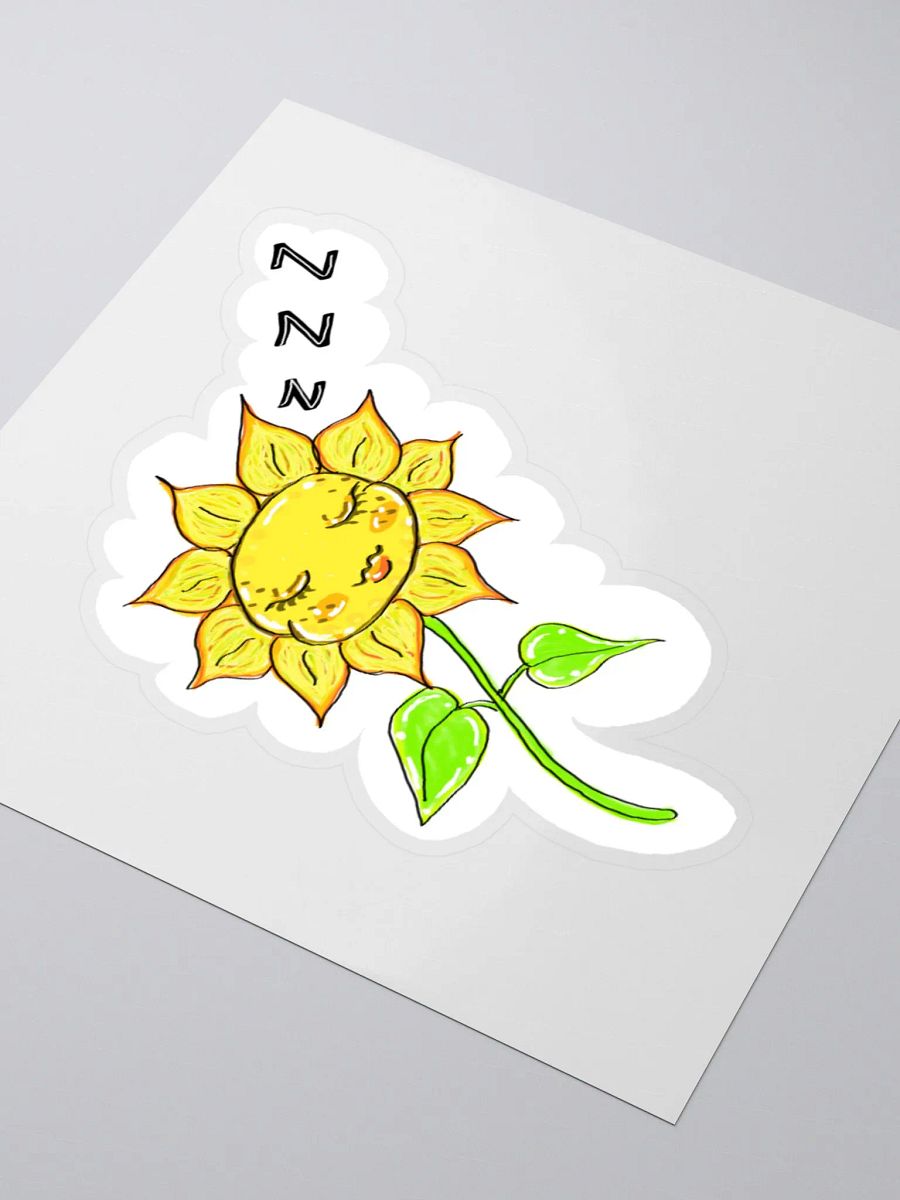 Sleepy Sunflower kiss cut sticker product image (3)
