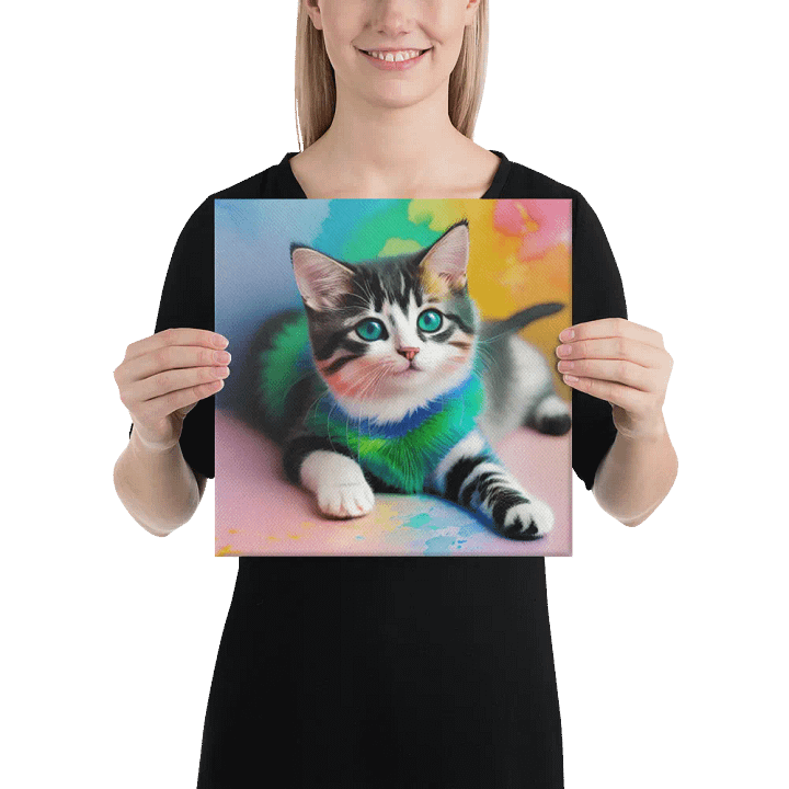 Cute Cat Digital Painting - v13 product image (2)