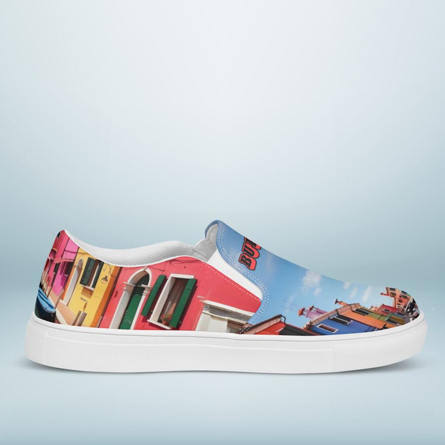 Burano Italy All Over Print Slip On Canvas Shoes product image (12)