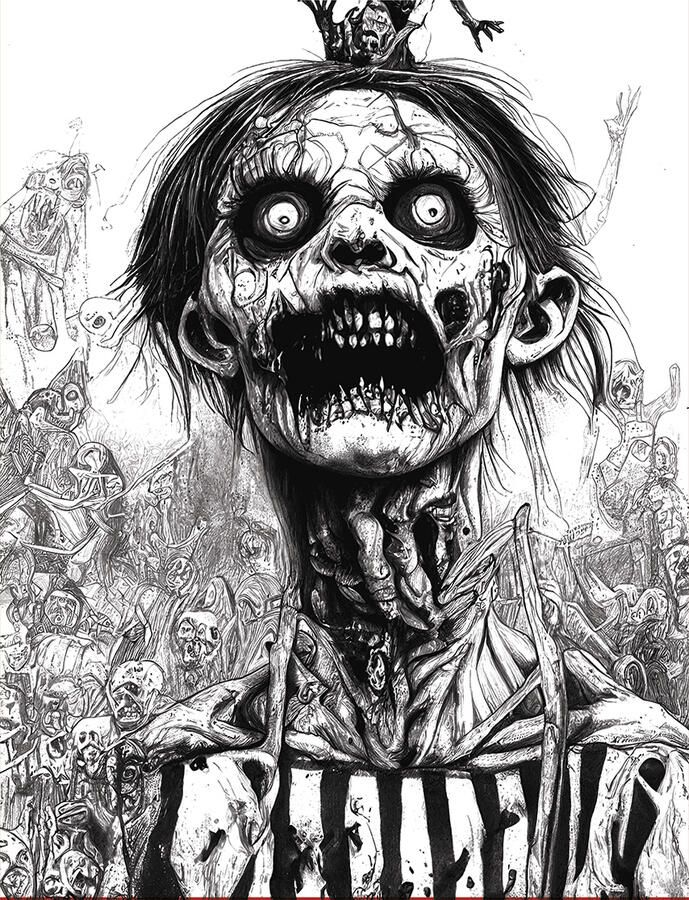Zombie Portrait Coloring Book product image (2)