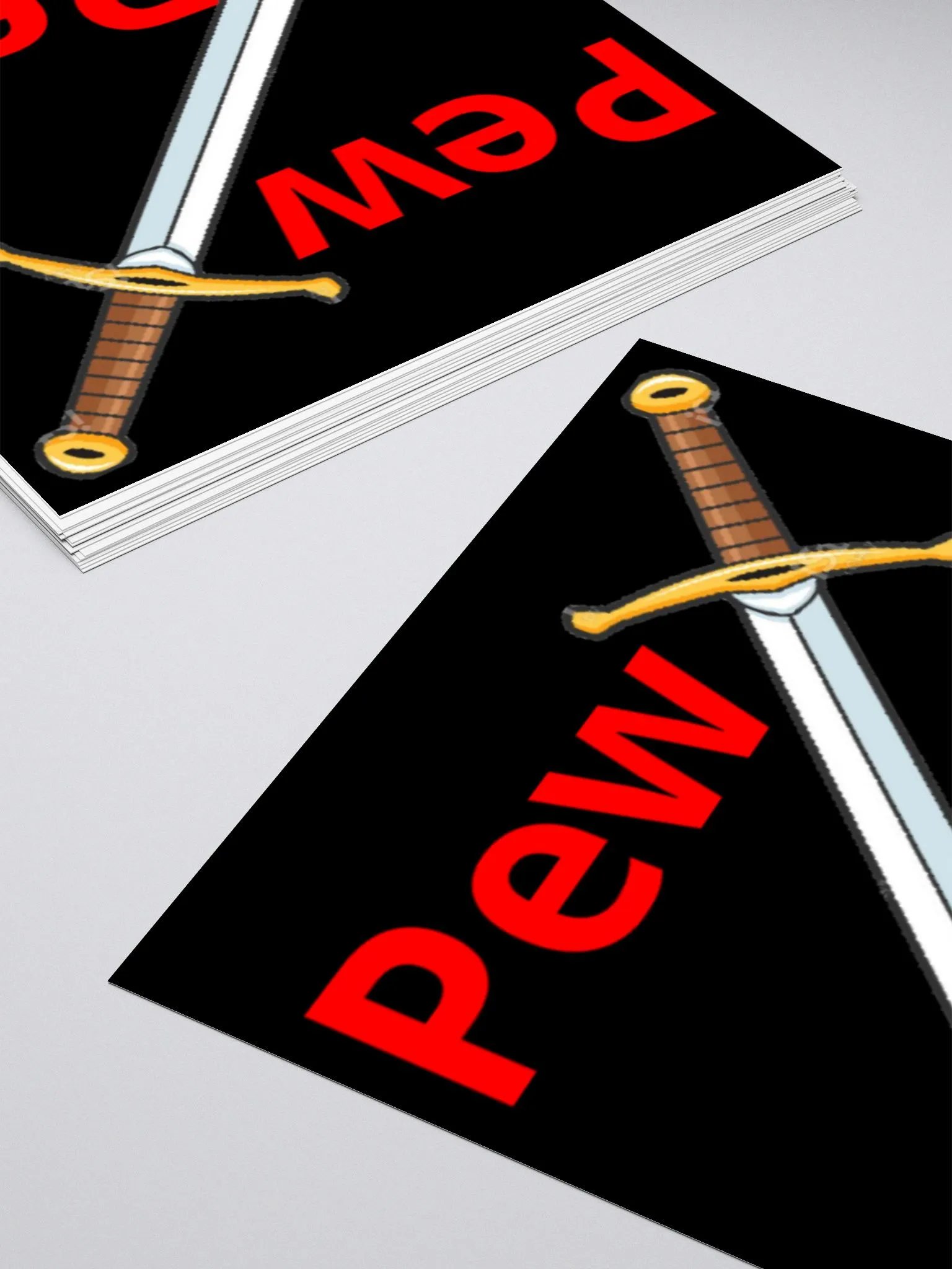 Pew Pew - Black 'Kiss Cut Sticker' product image (10)