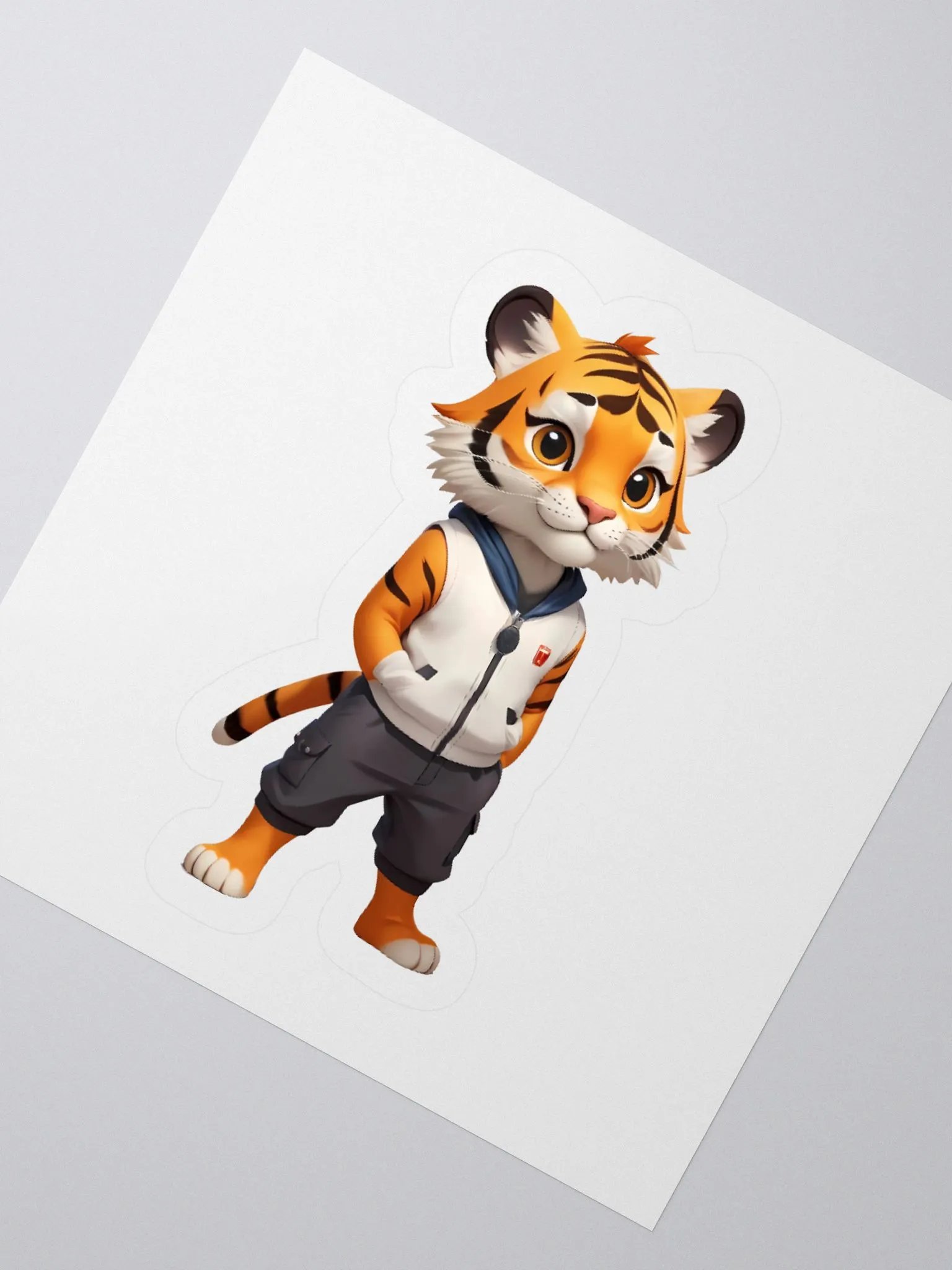 Cool and Adorable Tiger kiss-cut Sticker product image (5)