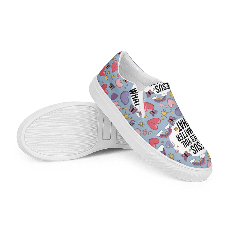 Jesus Loves You Slip-On Canvas Shoes product image (12)