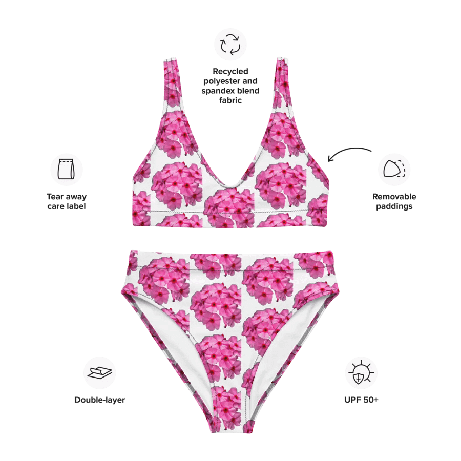 Blossom with Confidence in Our Sustainable Floral High-Waisted Bikini product image (3)