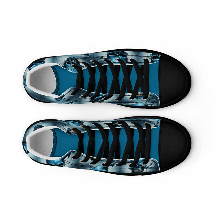 Blue Skull Grid Men's High Tops product image (9)