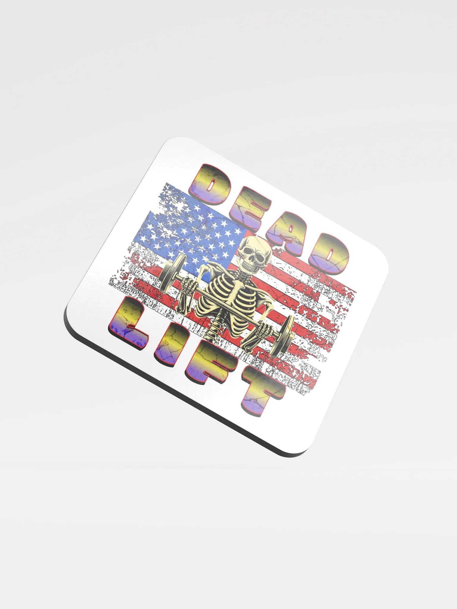 Dead Lift Weightlifting Skeleton Coaster product image (2)