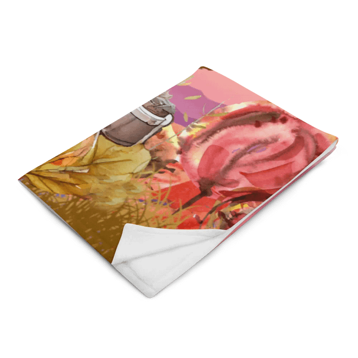 Camping Bear Throw Blanket | Cozy Jungle Campfire Scene | 2 Size Options product image (2)