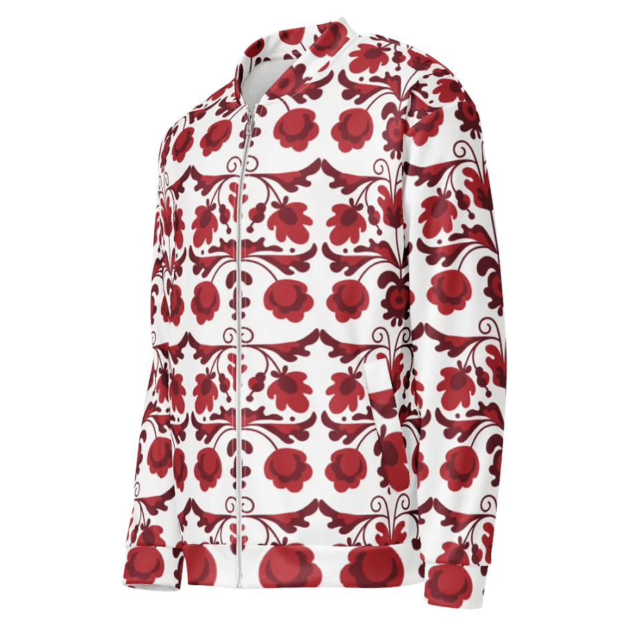 Symphony in Red Floral Bomber Jacket product image (7)