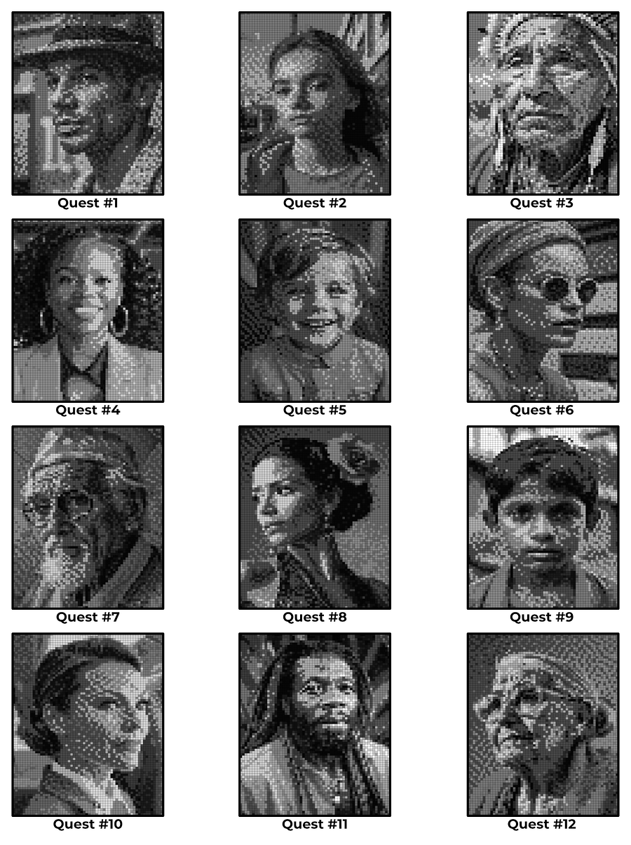 Pixel-Perfect Portrais Coloring Book: Pixel Art Color By Number with 36 Illustrations product image (4)