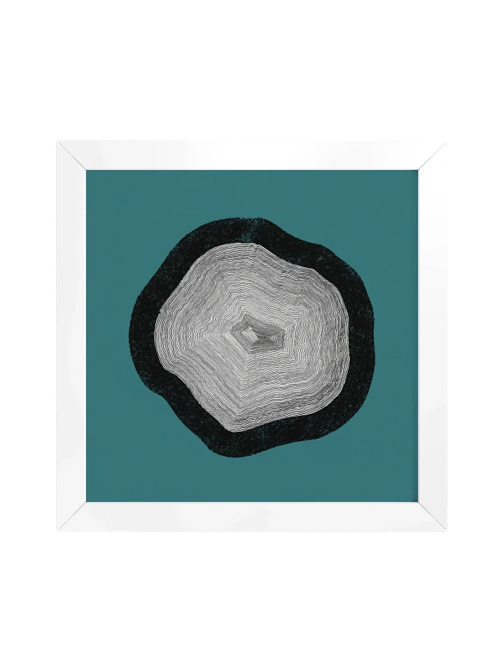 "Layers upon Layers" - Framed Minimalist Art Print - Teal product image (1)