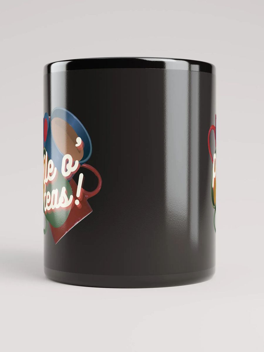 Pile o' teas black mug product image (9)