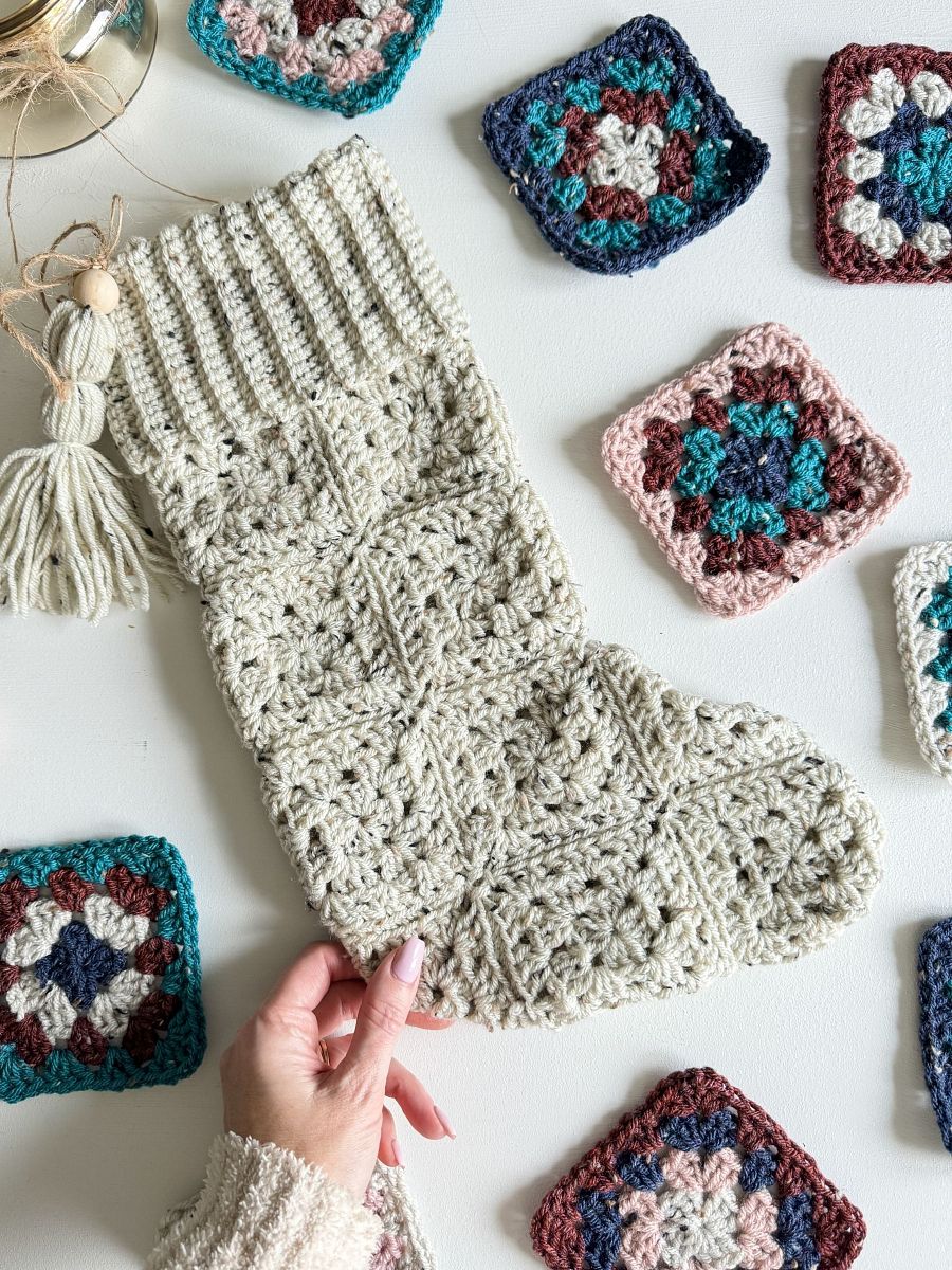 Granny Square Stocking Crochet Pattern product image (10)