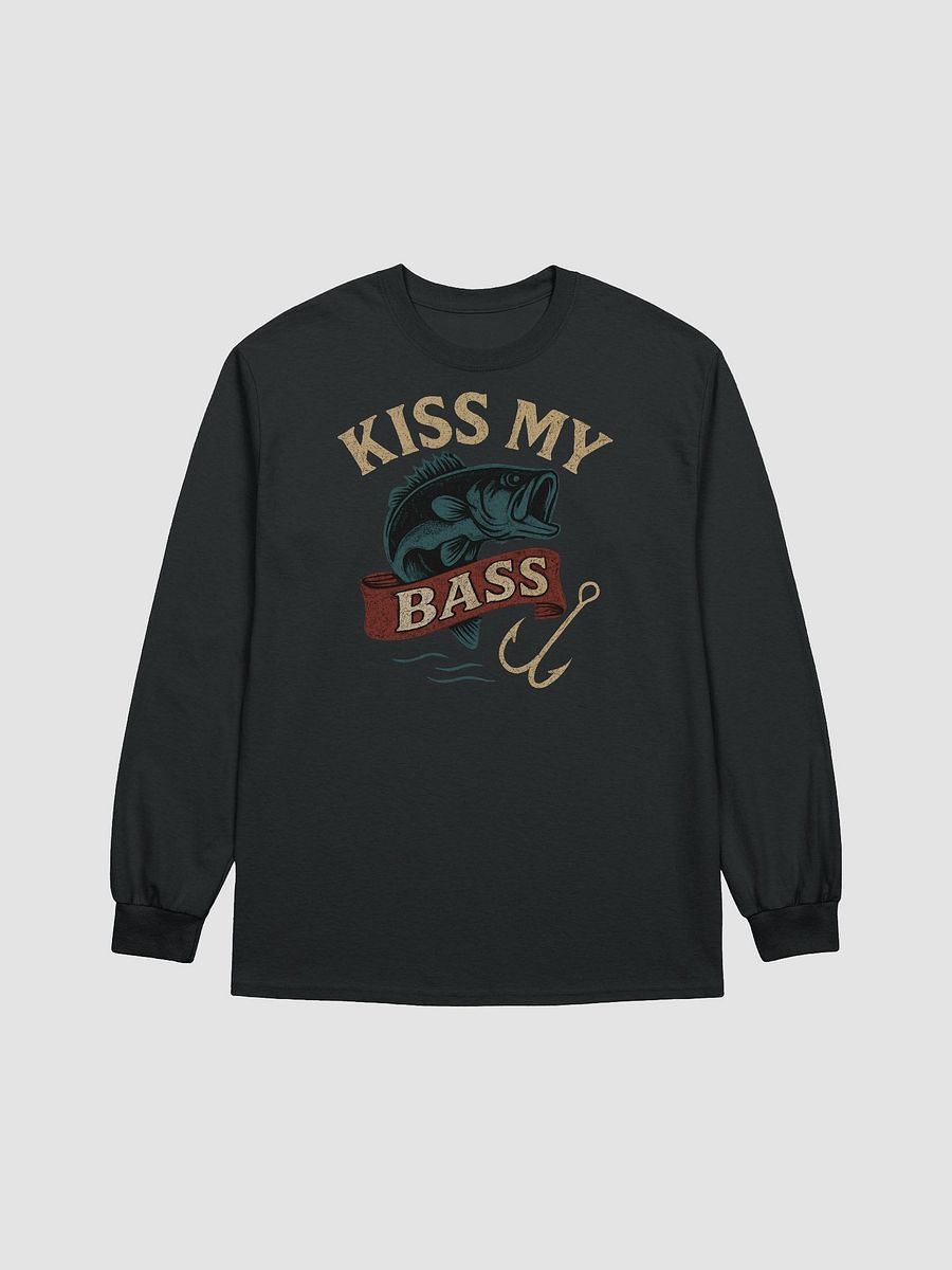 Kiss My Bass Long Sleeve Vintage Fishing Tee product image (1)
