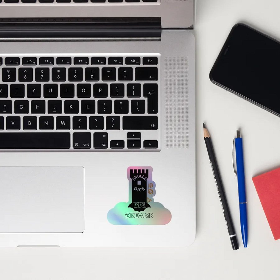 Small Dice Big Dreams Holographic Sticker product image (10)