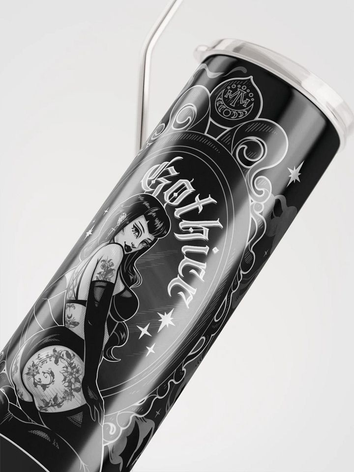 𝖌𝖔𝖙𝖍𝖎𝖈𝖈 stainless steel tumbler w/ reusable straw product image (2)