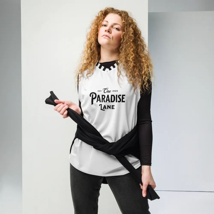 One Paradise Lane Black Stripes Basketball Jersey product image (4)