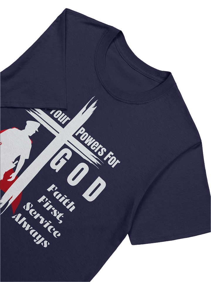 Use your powers for God. Christian Police Officer Superhero T-Shirt product image (12)
