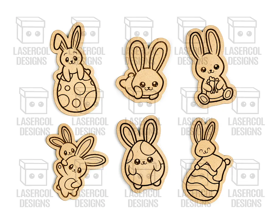 Easter Bunny Paint Kit DIY Cut Outs Set 4 - Laser Cut Files product image (3)