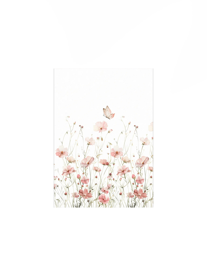 Watercolor Pink Floral Meadow Nursery Print product image (2)