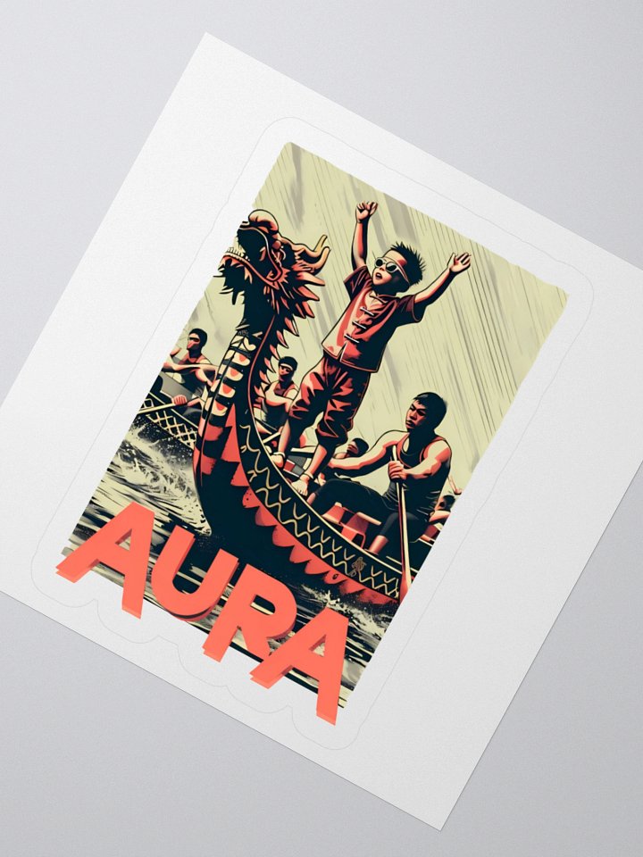 Dragon Boat Fury | Aura Art Print Sticker product image (5)