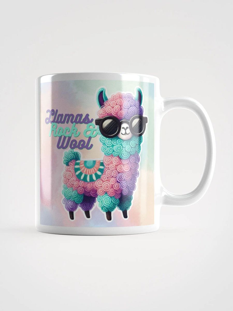 Llamas Rock & Wool (White Glossy Mug) product image (3)