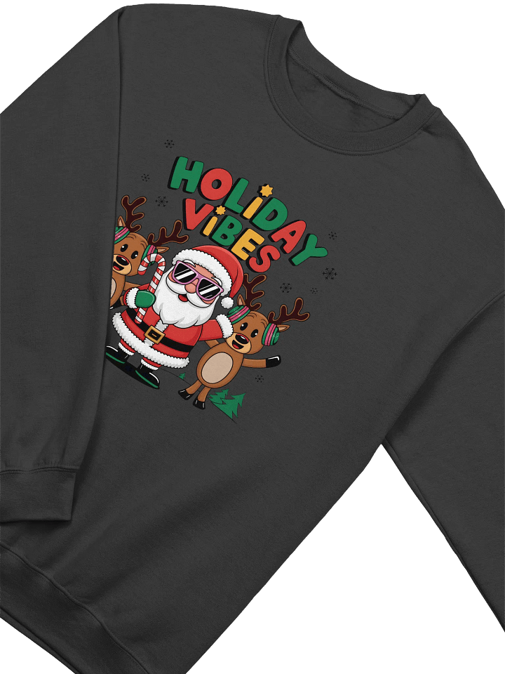 Santa's Holiday Vibes Christmas Sweatshirt – Cozy, Stylish, and Festive Apparel product image (2)