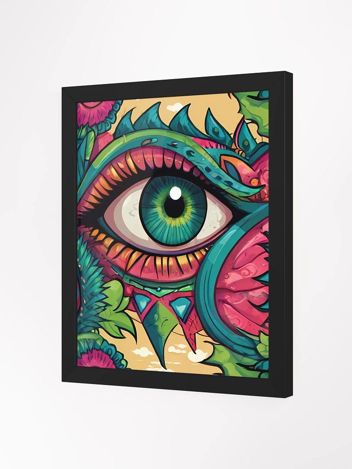 Jungle Dragon - Green Monster Eye Wall Art Framed Print product image (2)