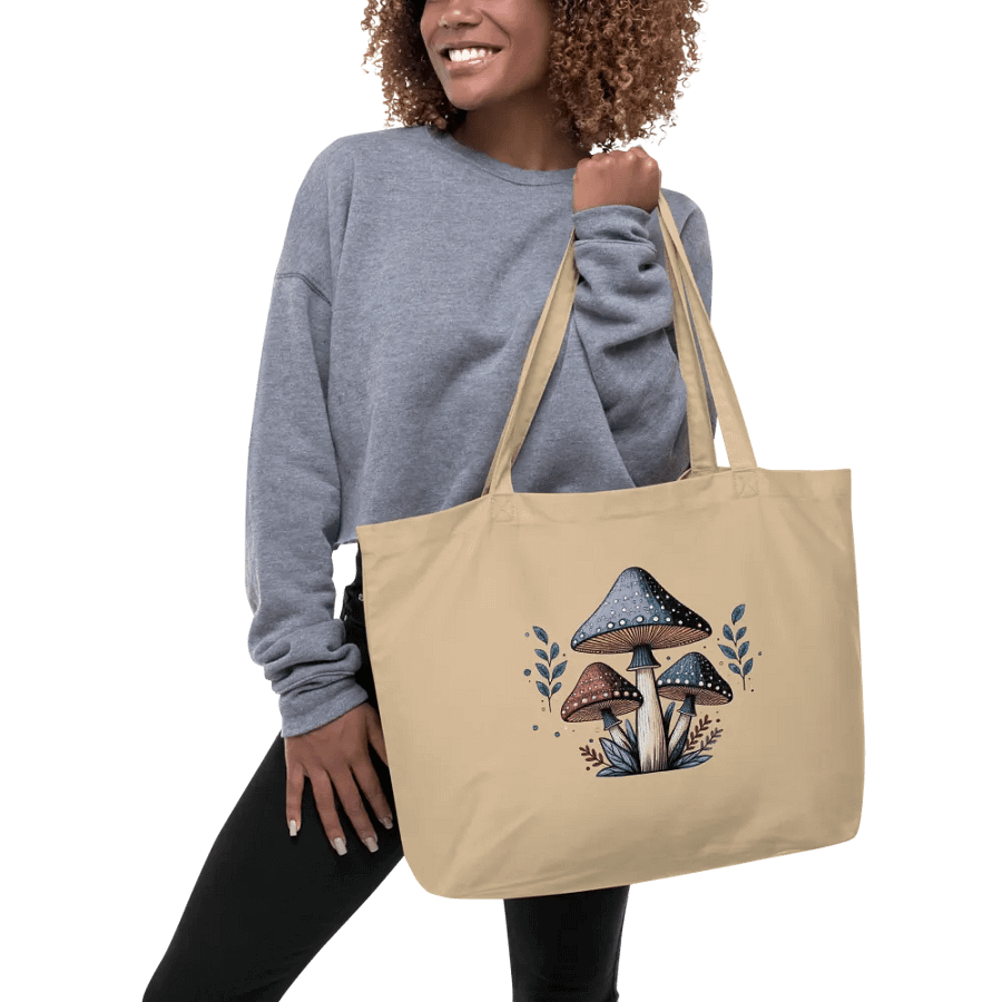 Simple Mushroom Delight Organic Cotton Tote Bag product image (5)