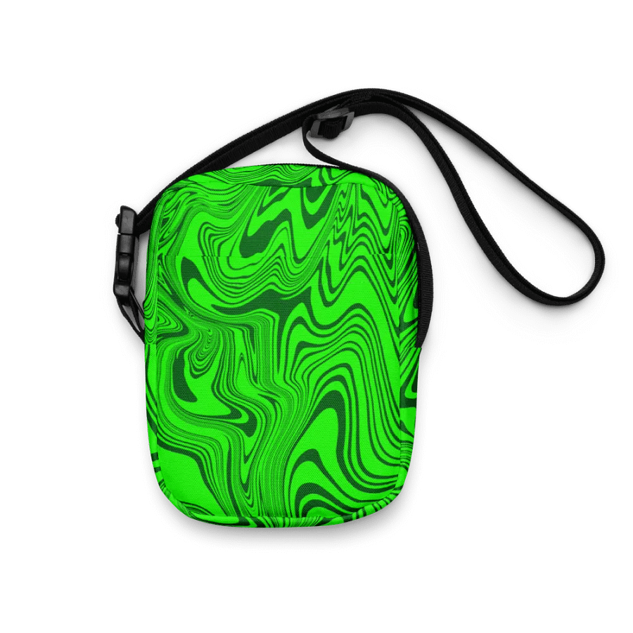 Utility Crossbody Bag - Abstract Green Swirls product image (10)