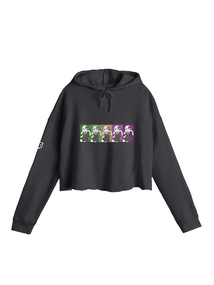 Northern Saw-whet Owl Lightweight Crop Hoodie (Dark Colours) product image (1)