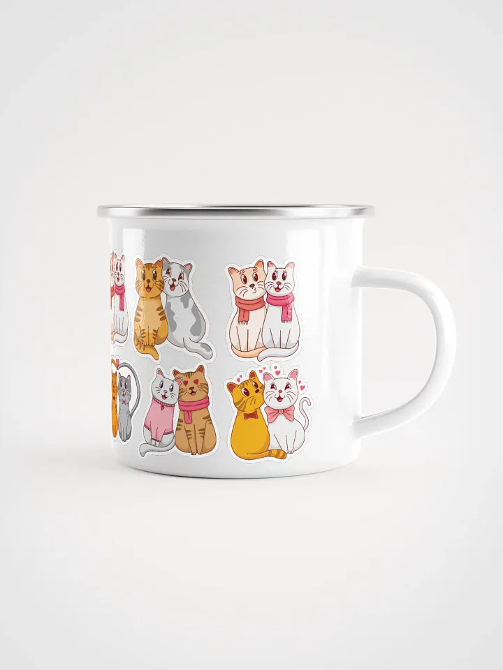 Lovely Cats Enamel Mug product image (1)