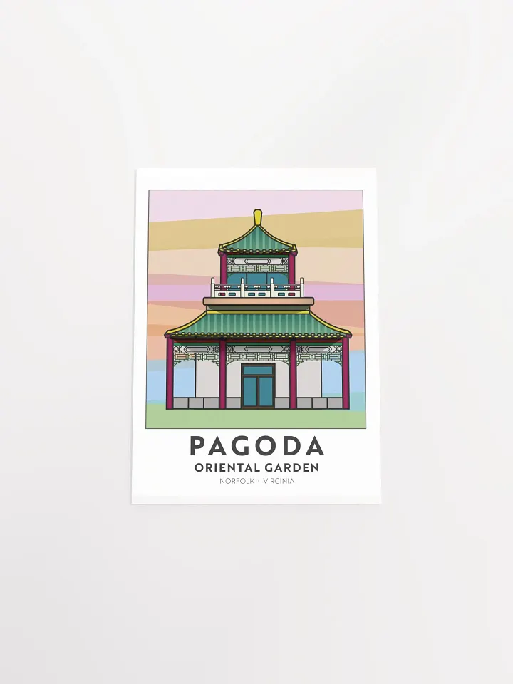 Norfolk Pagoda & Oriental Garden Art Print product image (2)